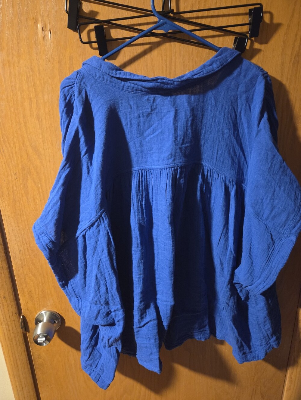 Old Navy Royal Blue Gauze Tunic Top
